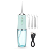 Water Flosser Cordless Dental Oral Irrigator With 4 Nozzle Tips and 3 Different Water Pressure Modes - Assorted Colors